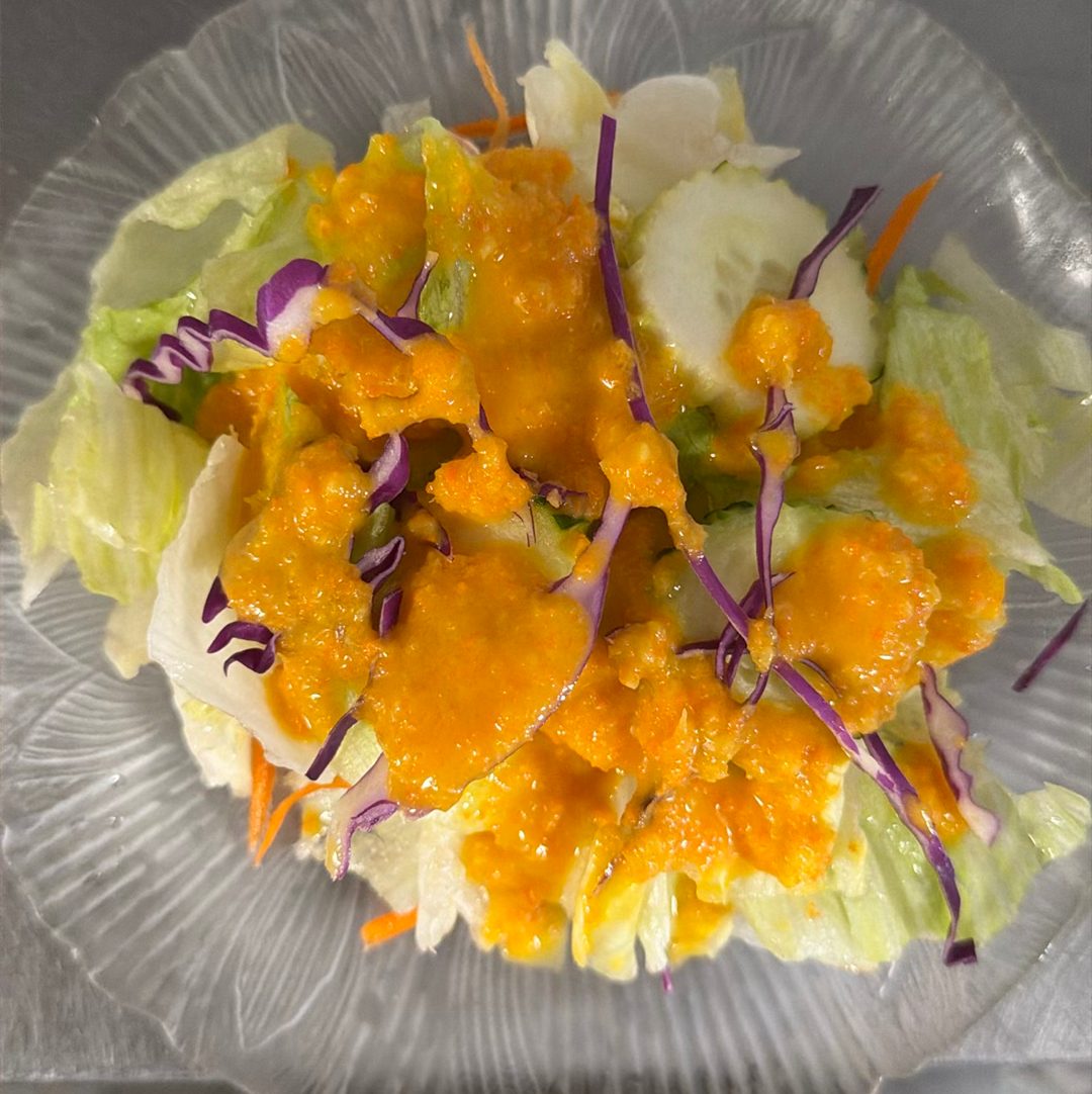 House Salad with Ginger Dressing.